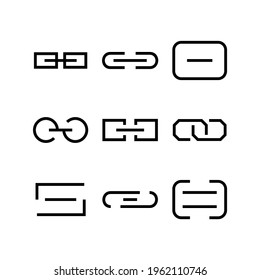 icono de vínculo o logotipo símbolo de signo aislado ilustración vectorial - Colección de iconos vectoriales de estilo negro de alta calidad
