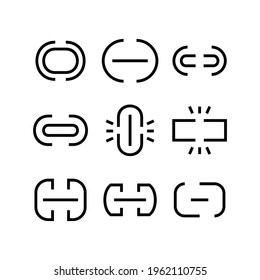 icono de vínculo o logotipo símbolo de signo aislado ilustración vectorial - Colección de iconos vectoriales de estilo negro de alta calidad

