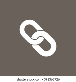 Link Icon on Dark Gray Color. Eps-10.