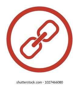 Link icon on white background. Vector illustration