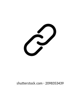 Icono de enlace sobre fondo blanco. Ilustración vectorial.