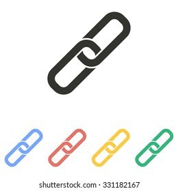Link  icon  on white background. Vector illustration.