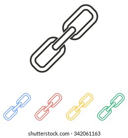 Link  icon  on white background. Vector illustration.