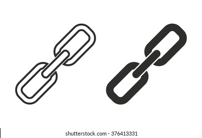 Link icon  on white background. Vector illustration.