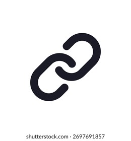 Icono de Enlace en blanco, pictograma de Enlace de cadena