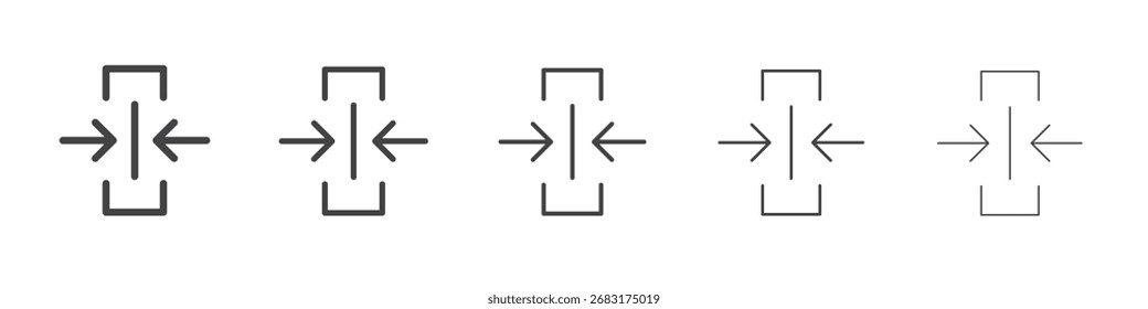 Link in icon outline ilustration vector symbol