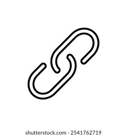 Link-Symbol Umriss in schwarz-weißer Farbe