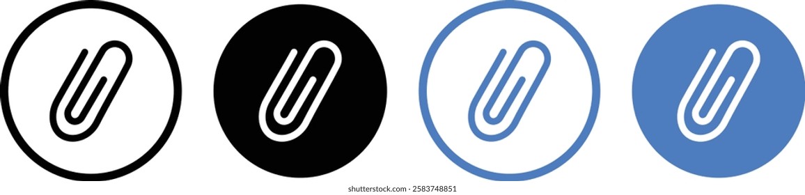  link icon, paperclip icon. attached link file icon, attachment , document, office paper clip icon symbol. attached link file signs, vector illustration