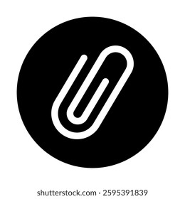 link icon, paperclip icon. attached link file, internet web page URL, attachment , document, office paper clip icon symbol. Color set. black, blue, white. Vector icons. transparent backgroun