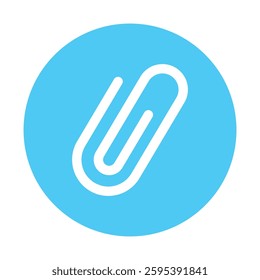 link icon, paperclip icon. attached link file, internet web page URL, attachment , document, office paper clip icon symbol. Color set. black, blue, white. Vector icons. transparent backgroun