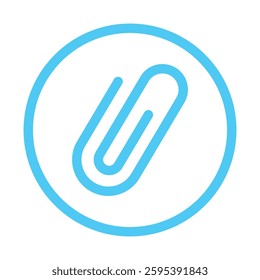 link icon, paperclip icon. attached link file, internet web page URL, attachment , document, office paper clip icon symbol. Color set. black, blue, white. Vector icons. transparent backgroun