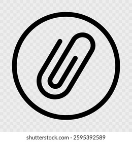 link icon, paperclip icon. attached link file, internet web page URL, attachment , document, office paper clip icon symbol. Color set. black, blue, white. vector icons. transparent backgroun