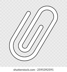 link icon, paperclip icon. attached link file, internet web page URL, attachment , document, office paper clip icon symbol. Color set. black, blue, white. vector icons. transparent backgroun