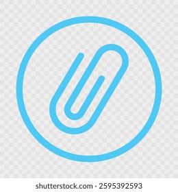 link icon, paperclip icon. attached link file, internet web page URL, attachment , document, office paper clip icon symbol. Color set. black, blue, white. vector icons. transparent backgroun