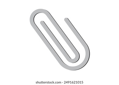 Link icon, paperclip icon vector set. Attached file sign, Office document attachment, Paper clip icons collection. Editable stroke.