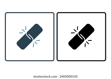 icono de enlace. icono relacionado con la web básica y la interfaz de usuario. adecuado para sitio web, aplicación, interfaces de usuario, imprimible, etc. estilo de icono sólido. diseño de vector simple editable