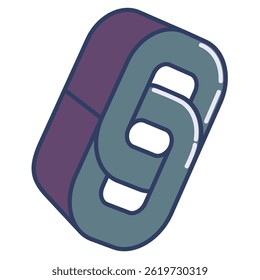 Link icon represented by Simple Link icon Lineal Color style.