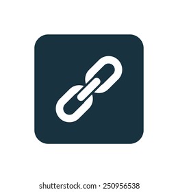 Link icon Rounded squares button, on white background 