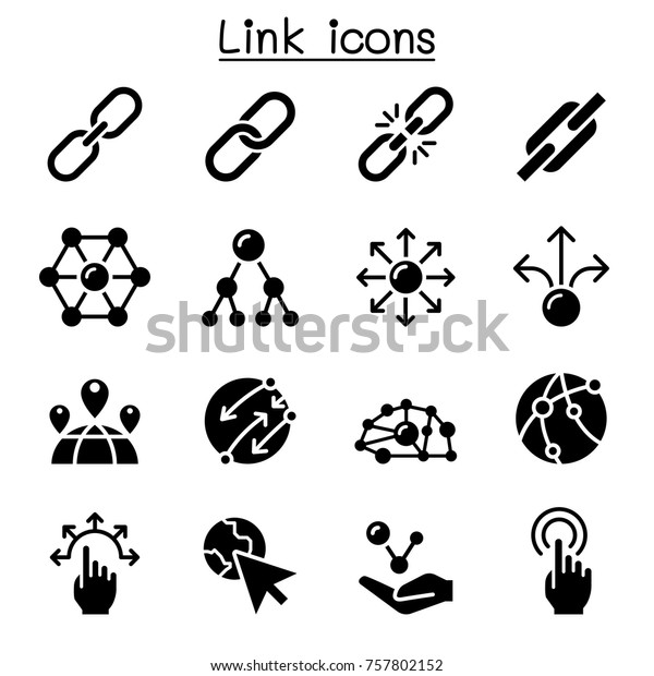 Link Icon Set Stock Vector (Royalty Free) 757802152 | Shutterstock