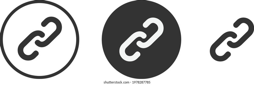 link icon set. Collection of high quality black outline logo for web site design and mobile dark mode apps. Vector illustration on white background 