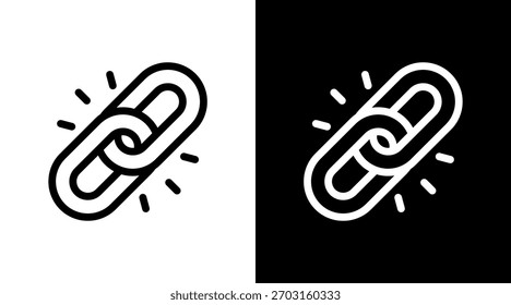 Enlace con diseño de conjunto de iconos