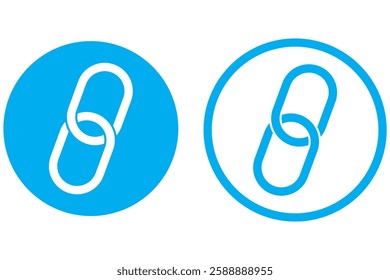 Link Icon Set In Flat Style Vector Illustration. Internet URL or webpage url link Symbols.