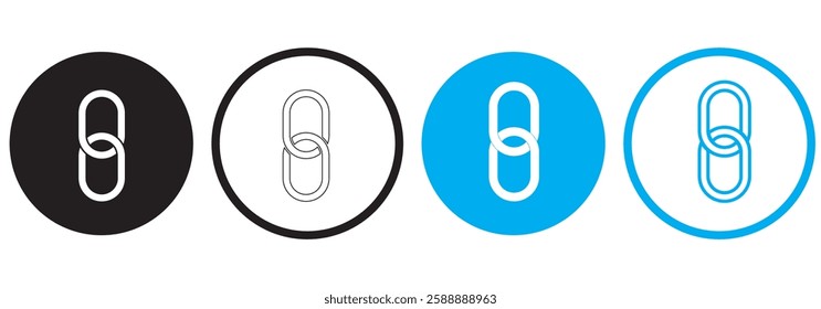 Link Icon Set In Flat Style Vector Illustration. Internet URL or webpage url link Symbols.