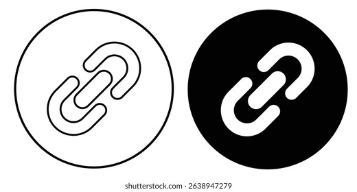 Link icon set flat style. Link icon vector isolated on circle background. Link Icon, Vector Illustration.