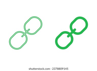 Link icon set. Hyperlink chain symbol.