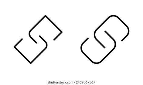 Conjunto de iconos de Enlace. Símbolo de cadena de hipervínculo.