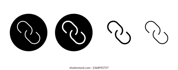 Link icon set illustration. Hyperlink chain sign and symbol