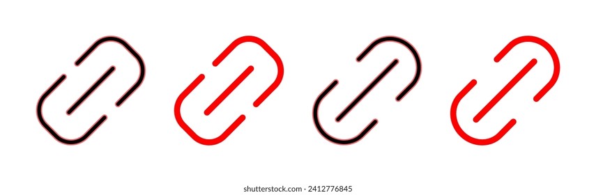 Link icon set illustration. Hyperlink chain sign and symbol