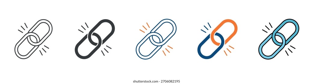 Conjunto de iconos de Enlace Colección de estilo múltiple