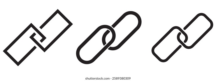 link icon set. Social media link buttons. Data or files send symbol. Copy website vector icons. eps 10