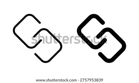 Link icon set vector. Hyperlink chain sign and symbol