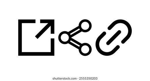 Link icon set. Vector illustration.
