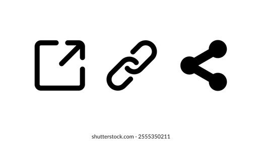 Link icon set. Vector illustration.