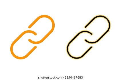 Link icon set for web and mobile app. Hyperlink chain sign and symbol