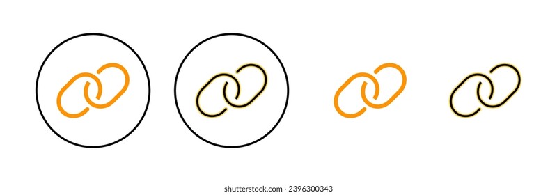 Link icon set for web and mobile app. Hyperlink chain sign and symbol