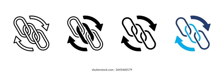 Link icon sheet multiple style collection