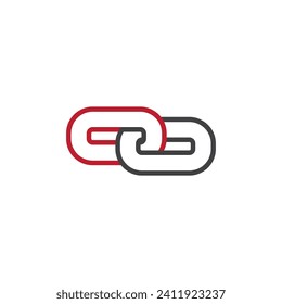 icono de enlace. inicio de sesión para concepto móvil y diseño web. icono de vector de esquema. símbolo, ilustración del logotipo. gráficos vectoriales.