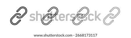 Link icon simple black vectors pack. Design infographic element