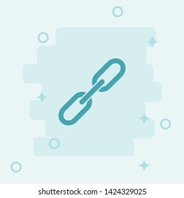 Link Icon. Simple icon, blue colored icon illustration. 