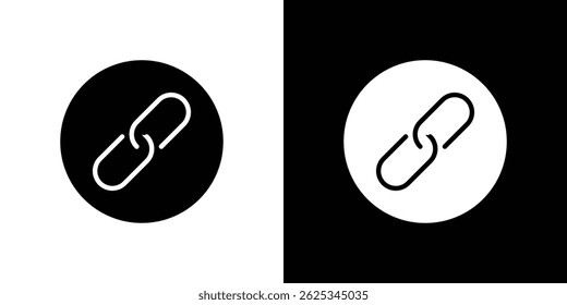 Link icon simple line vector. Symbol, logo.