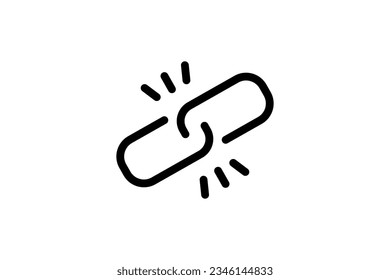 Link icon. suitable for web site design, app, user interfaces. line icon style. Simple vector design editable