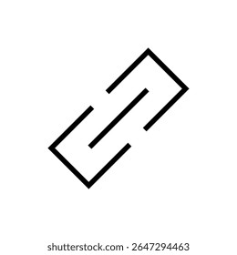 Link icon symbol for apps and websites. Hyperlink chain sign and symbol