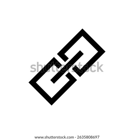 Link icon symbol for apps and websites. Hyperlink chain sign and symbol