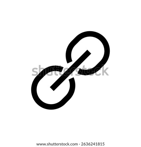 Link icon symbol for apps and websites. Hyperlink chain sign and symbol