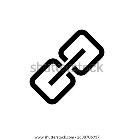 Link icon symbol for apps and websites. Hyperlink chain sign and symbol