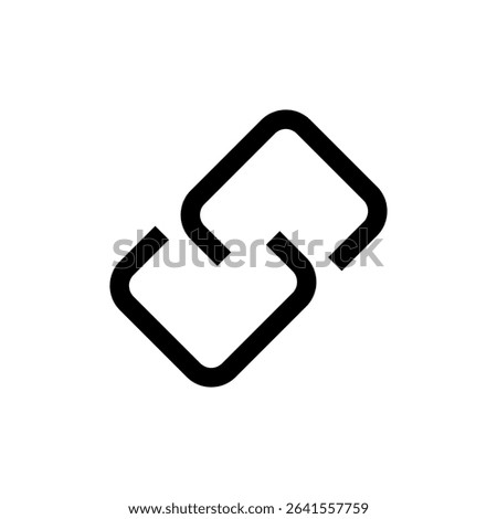 Link icon symbol for apps and websites. Hyperlink chain sign and symbol